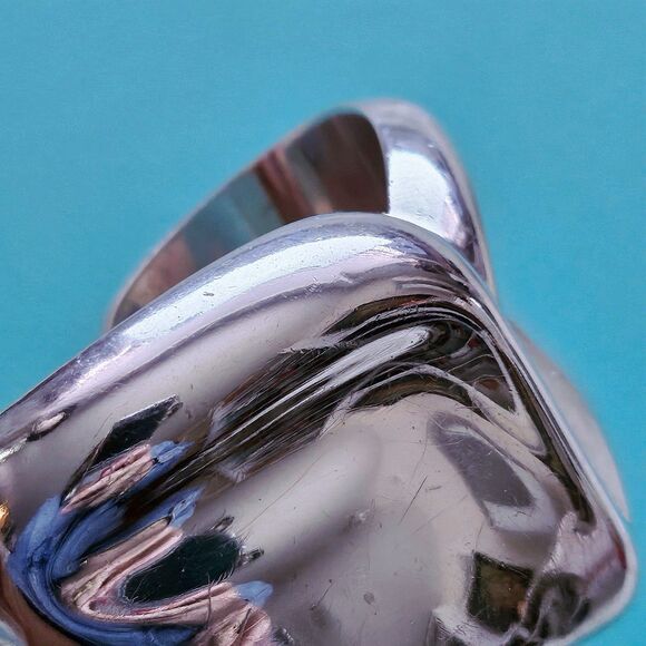 🧧SOLD🎋RARE Vintage 1979 Tiffany & Co. Elsa Peretti Libra Cuff Silver Bracelet - Picture 6 of 9